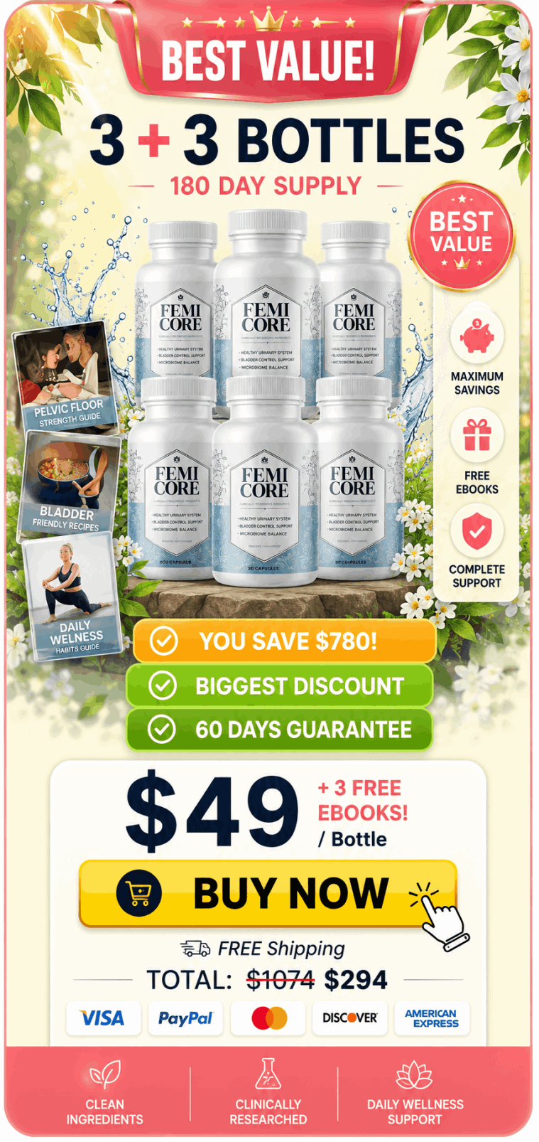 femicore 6 bottles